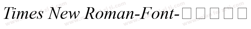 Times New Roman-Font字体转换